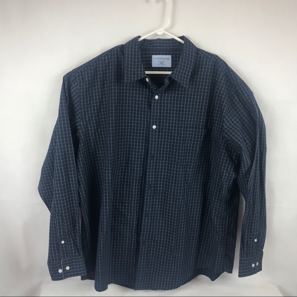 Croft & Barrow Men’s Window pane shirt l/s XXL
